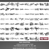 78 Graffiti Tags, Volume #2 – Tuts+ Premium Texture Pack