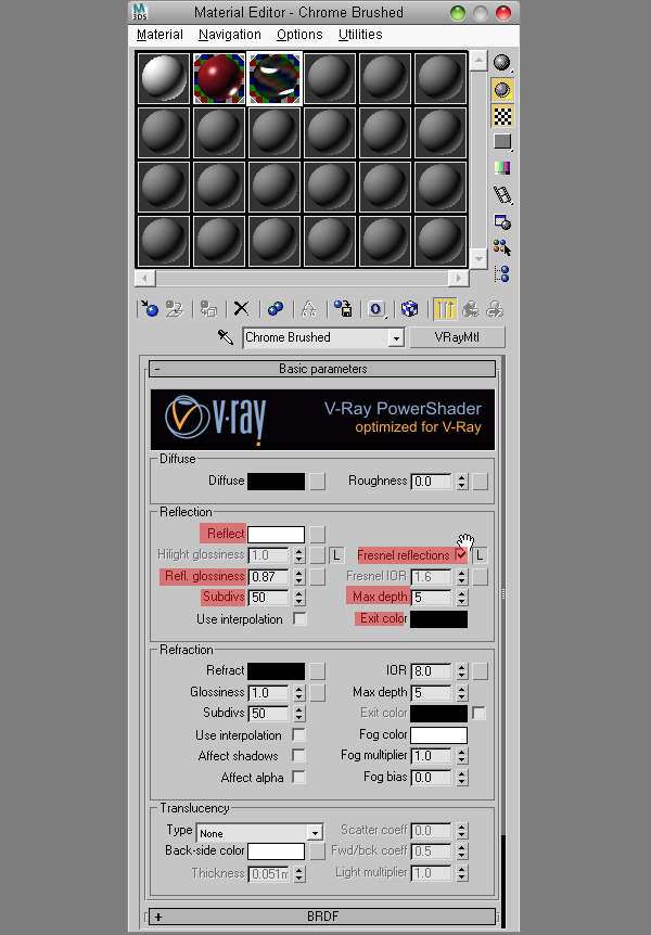 mirror material vray 3ds max