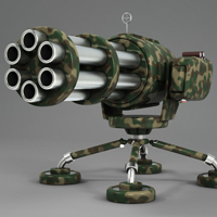 Model a Cartoony Gatling Gun in Luxology Modo 401