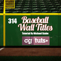 C4D: Modeling and Rendering a Baseball Wall Title Spot