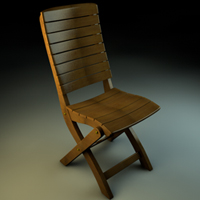Model A Wooden Chair In Cinema4D