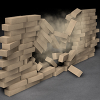 C4D: Realistic Wall Destruction With Dust Effects