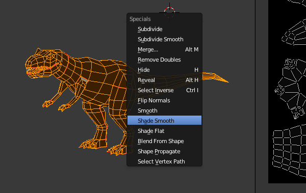 Modeling, UVmapping And Texturing A Low Poly T-Rex In Blender