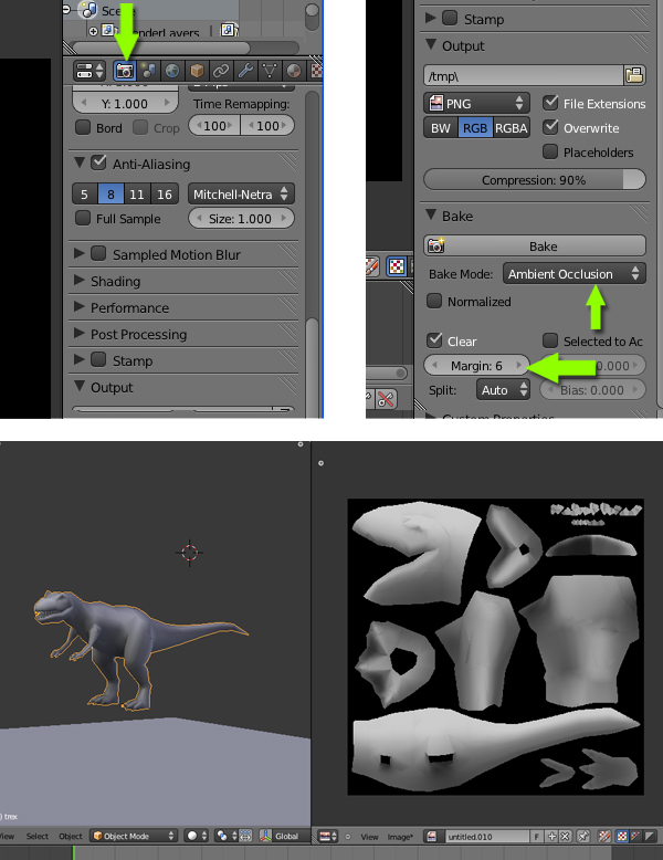 Modeling, UVmapping And Texturing A Low Poly T-Rex In Blender