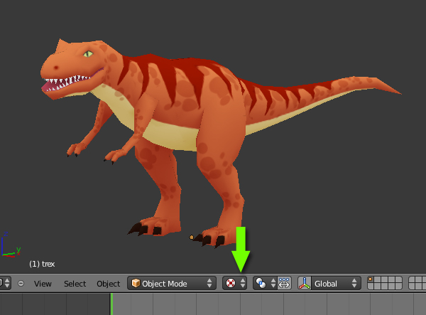 Modeling, UVmapping And Texturing A Low Poly T-Rex In Blender