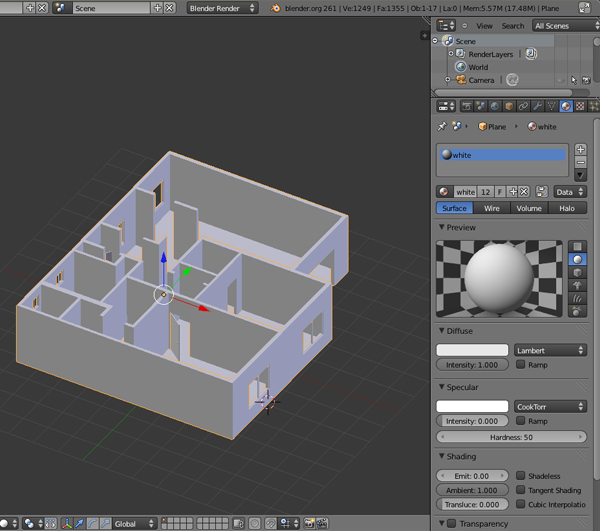 Free Blender Tutorial Create A 3D Floor Plan From An Architectural Schematic