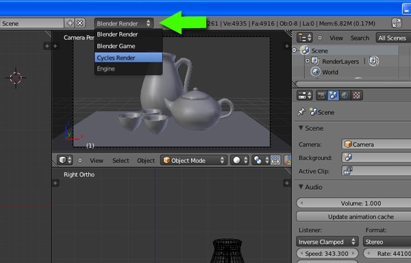 Realistic rendering with Blender using the Cycles engine