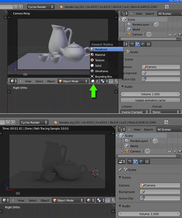 Realistic rendering with Blender using the Cycles engine