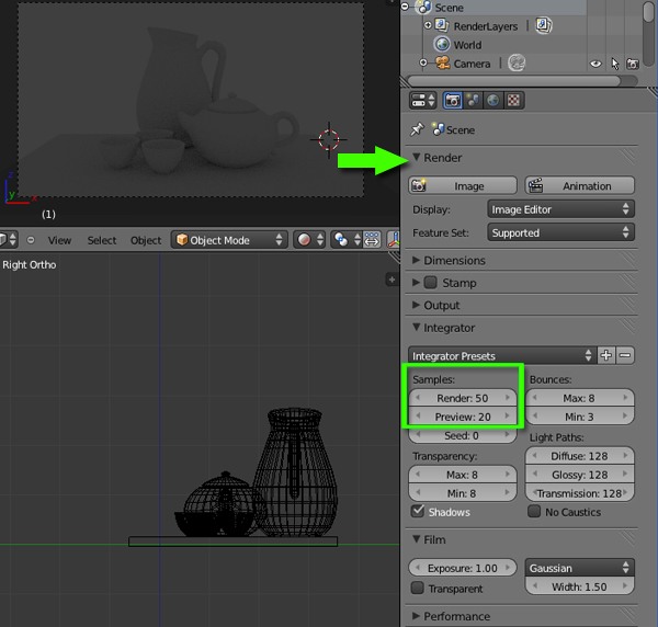 Realistic rendering with Blender using the Cycles engine