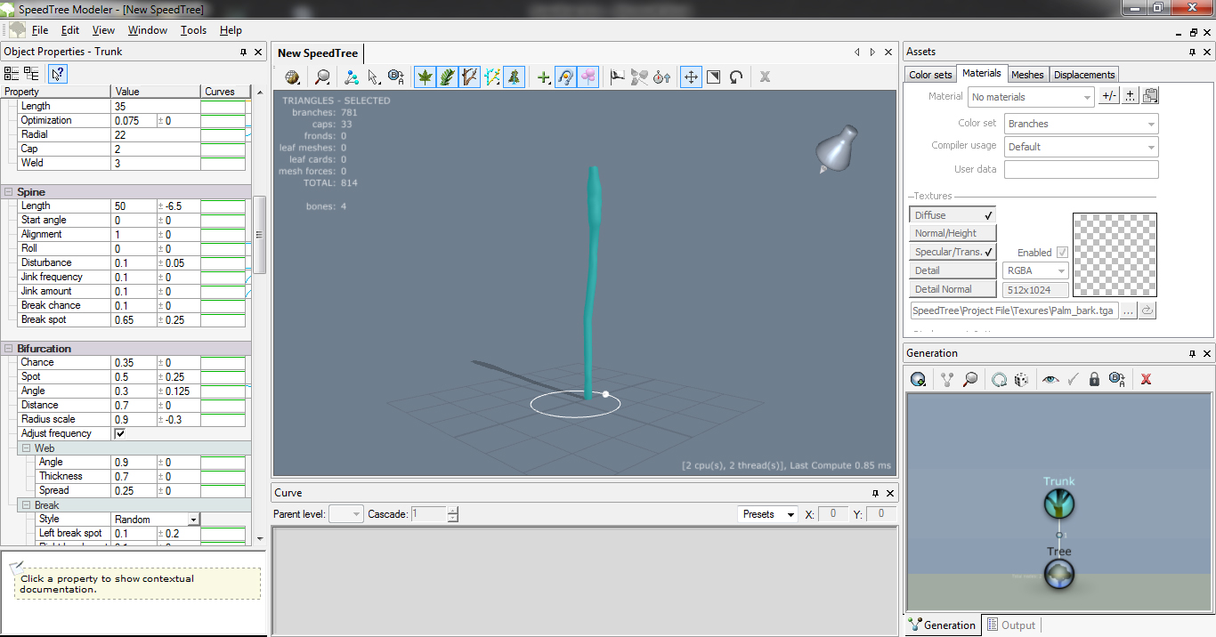 Workflow of Speedtree to UDK: Creating A Palm Tree In Speedtree And Importing It Into UDK