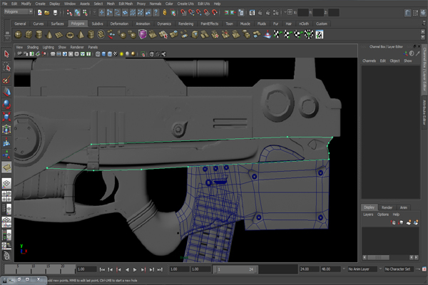 Free Tutorial Modeling A Futuristic Weapon In Autodesk Maya