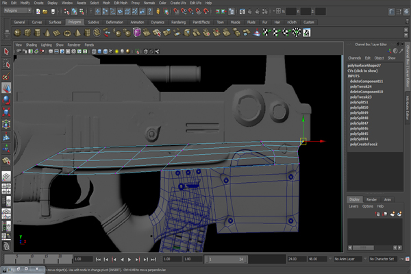 Free Tutorial Modeling A Futuristic Weapon In Autodesk Maya