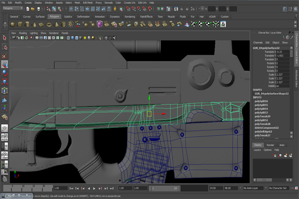 Free Tutorial Modeling A Futuristic Weapon In Autodesk Maya
