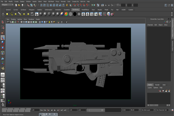 Free Tutorial Modeling A Futuristic Weapon In Autodesk Maya