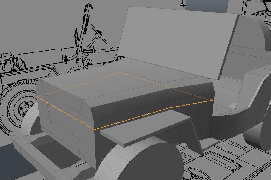 Free Luxology Modo Tutorial - Modeling a High Poly World War II Willys Jeep