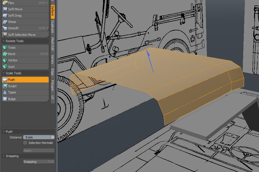 Free Luxology Modo Tutorial - Modeling a High Poly World War II Willys Jeep
