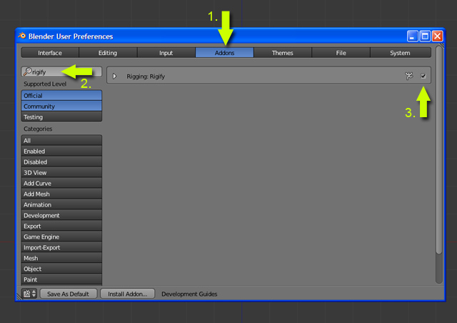 Blender Tutorial Create a walk cycle with Rigify - animation skinning weight painting