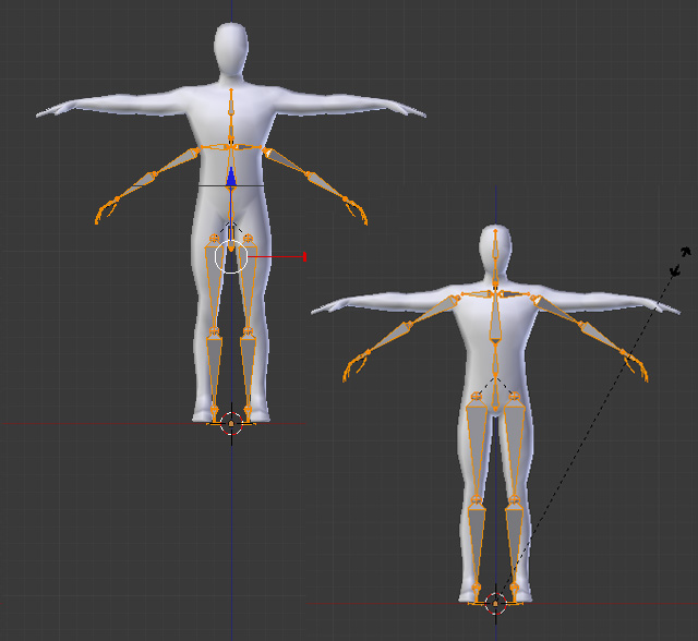 Blender Tutorial Create a walk cycle with rigify - animation skinning weight painting