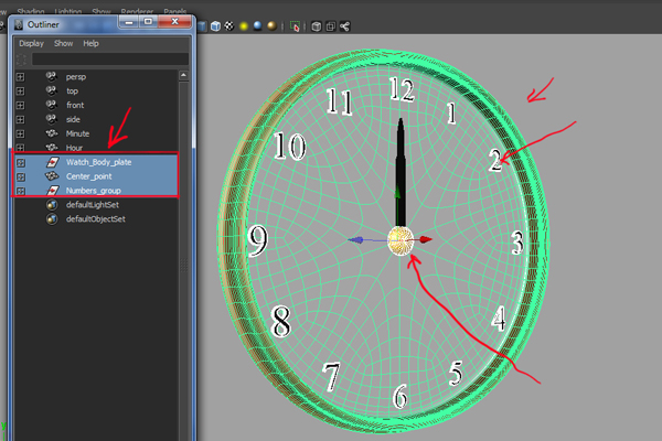 Tutorial Creating A Simple Animated Clock In Maya Using Expressions