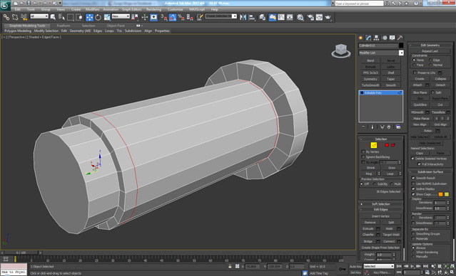 Autodesk 3D Studio Max Tutorial - Modeling a high poly AK47 Rifle using polymodeling techniques,