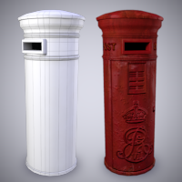 Creating an Old Weathered Low Poly Post Box in Maya, Part 2: Texture Creation
